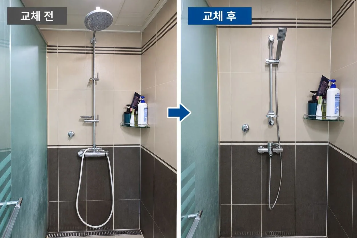 샤워기 교체